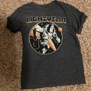 Disney Pixar Lightyear T Shirt Large Buzz Lightyear Graphic Gray Short Sleeve